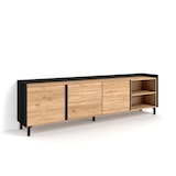 thumbnail of TV-Schrank, Lowboard, 207x61x35 cm, Für TV-Geräte bis zu 80", Industriedesign, Eiche Schwarz