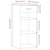 thumbnail of vidaXL Sideboard Schwarz 40x42,5x93 cm Holzwerkstoff