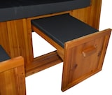 thumbnail of Tarrington House Sedia da spiaggia Baltic XXL GROMITZ, legno/poliestere, 157 x 181 x 151cm, tavolini laterali, baldacchino, 2 persone, antracite/legno