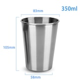 thumbnail of Intirilife 5x Stapelbare Edelstahl Becher in 350 ml - Camping Outdoor Metall Becher Tasse Glas Widerverwendbar ohne Plastik für Kinder geeignet
