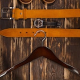 thumbnail of Relaxdays Anzug Kleiderbügel, 10er Set, breite Schulter, 360° drehbarer Haken, Kostüm, Jacken, Holzbügel, dunkelbraun