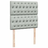thumbnail of vidaXL Boxspringbett mit Matratze Hellgrau 100x200 cm Samt