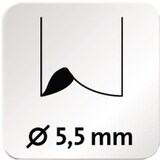 thumbnail of Locher E 216, rot/grau, Stanzleistung: 16 Blatt, Metallunterteil und Kunststoffoberteil, mit Anschlagschiene