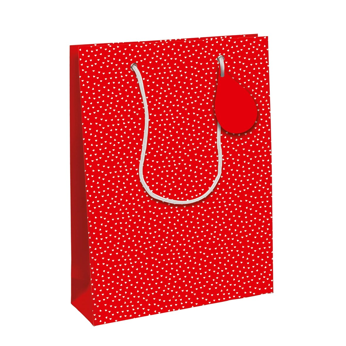 Clairefontaine 6x Geschenktasche L 26,5x14x33 cm, Excellia, Herze - Rot 30633-2C