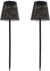thumbnail of LED Solar Gartenleuchten Blumenmuster Gartenstecker H: 58cm 2er Set