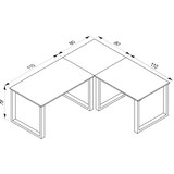 thumbnail of U Schreibtisch Eckschreibtisch L Form 190x190x80