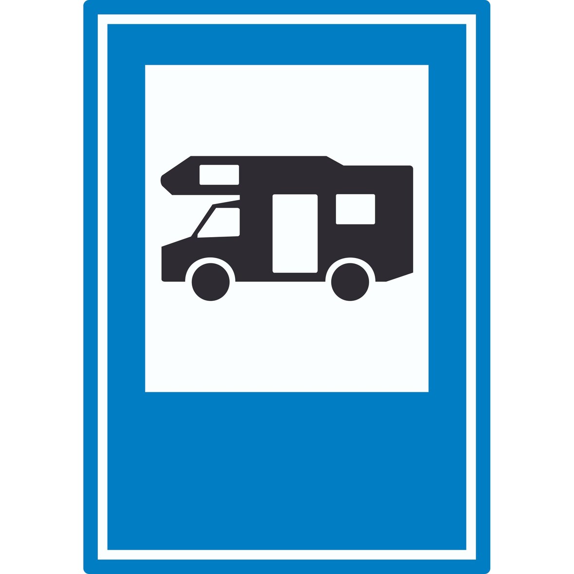 Campingplatz Wohnmobil Aufkleber A5 (148x210mm)