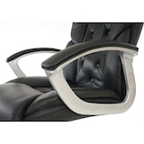 thumbnail of Cadeira de escritório profissional L42 XXL, cadeira giratória executiva, capacidade de carga 150kg imitação de pele ~ preto