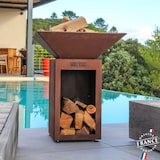 thumbnail of Ciotola da fuoco Auvergnat Corten Quadrato Legno 62 Ciotola Singola