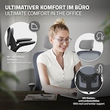 thumbnail of ML-Design Bürostuhl ergonomisch Grau, Mesh, Kopfstütze, Armlehnen, Lendenstütze, Wippfunktion, Drehstuhl mit Rollen, Computerstuhl Chefsessel