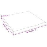thumbnail of vidaXL Wandregal 40x40x2 cm Massivholz Eiche Unbehandelt