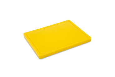 METRO PROFESSIONAL Tabla de corte GN 1/2, polietileno, 32,5 x 26,5 cm, con ranura para zumo, amarillo