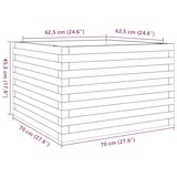 thumbnail of vidaXL Pflanzkübel 70x70x45,5 cm Massivholz Kiefer