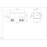 thumbnail of 3-türiger gekühlter Pizzaschrank mit Granit-Arbeitsplatte - AFI Collin Lucy AAPS903PZ