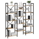 thumbnail of vidaXL Regal Eiche handwerklich 156 x 25 x 167.5 cm Holzwerkstoff