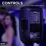 thumbnail of Enceinte Sonorisation Gemini Sound AS-2112BT Bluetooth, 12 Woofer 1500W Haut-parleurs DJ, Bluetooth SD USB FM XLR+Clé USB 32G