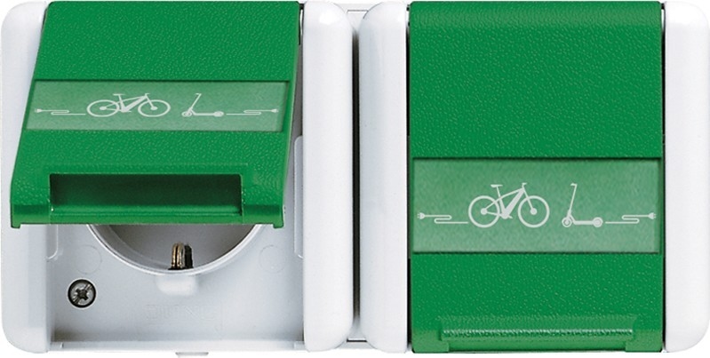 Jung SCHUKO Zweifach-Steckdose 8220 GN NAWEB 8220GNNAWEB