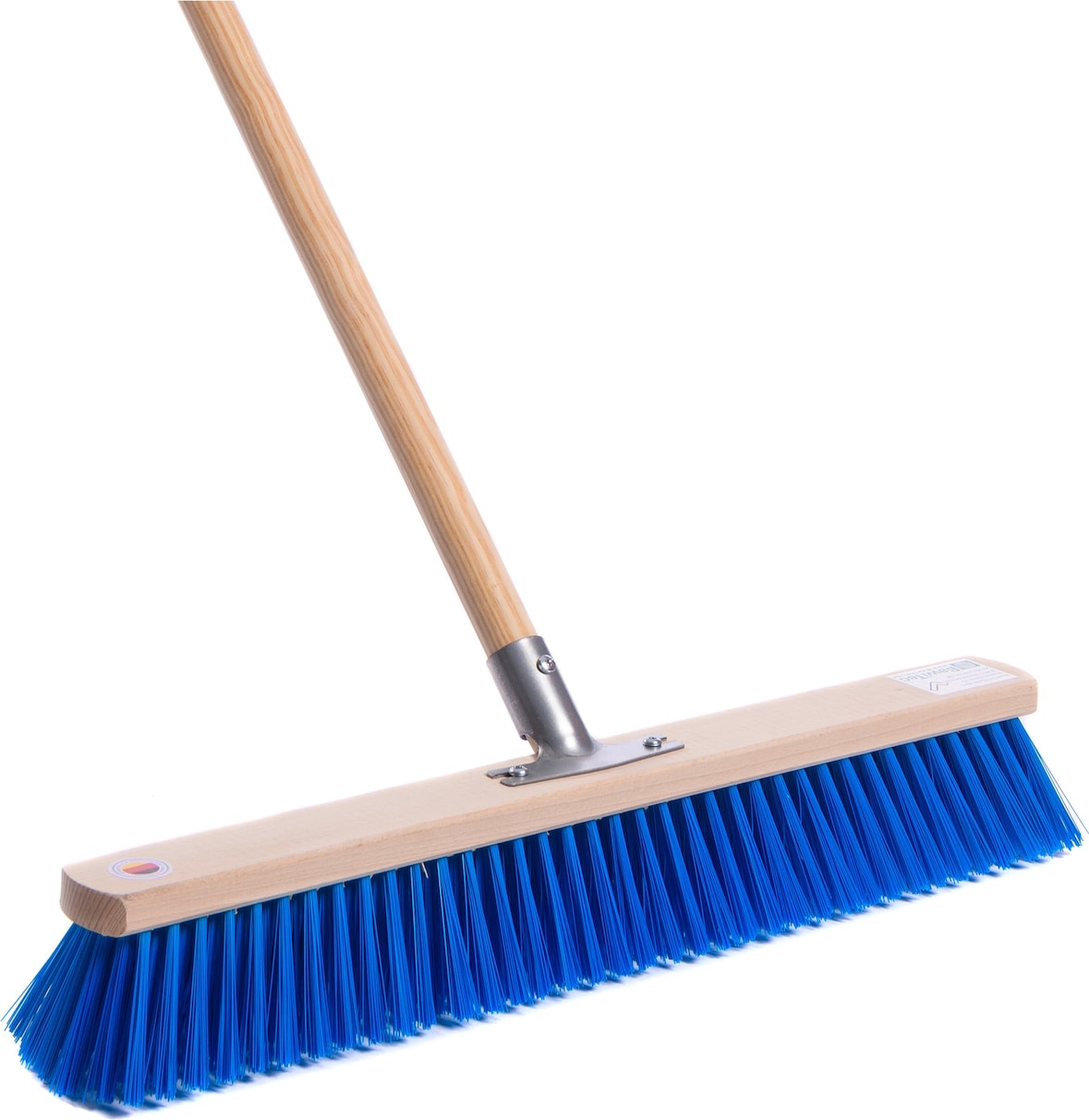 Blue-Star Besen 60 cm Breit mit blauen Borsten und stabilem Stiel Holzstiel 160 cm Lang Straßenbesen für Außen Garten Haus usw.