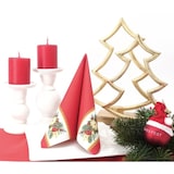 thumbnail of Airlaid Serviette Girlande Weihnachten in Rot, 40 x 40 cm, 50 Stück - APARTina