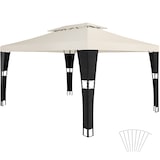 thumbnail of tectake Rattan Garten Pavillon Mona 3x4m 400 x 300 x 265 cm Schwarz/Creme