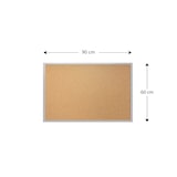 thumbnail of ALLboards Lavagna in Sughero con Cornice Grigio in Legno 90×60 cm, Bacheca Sughero per Puntine Spille Memoboard