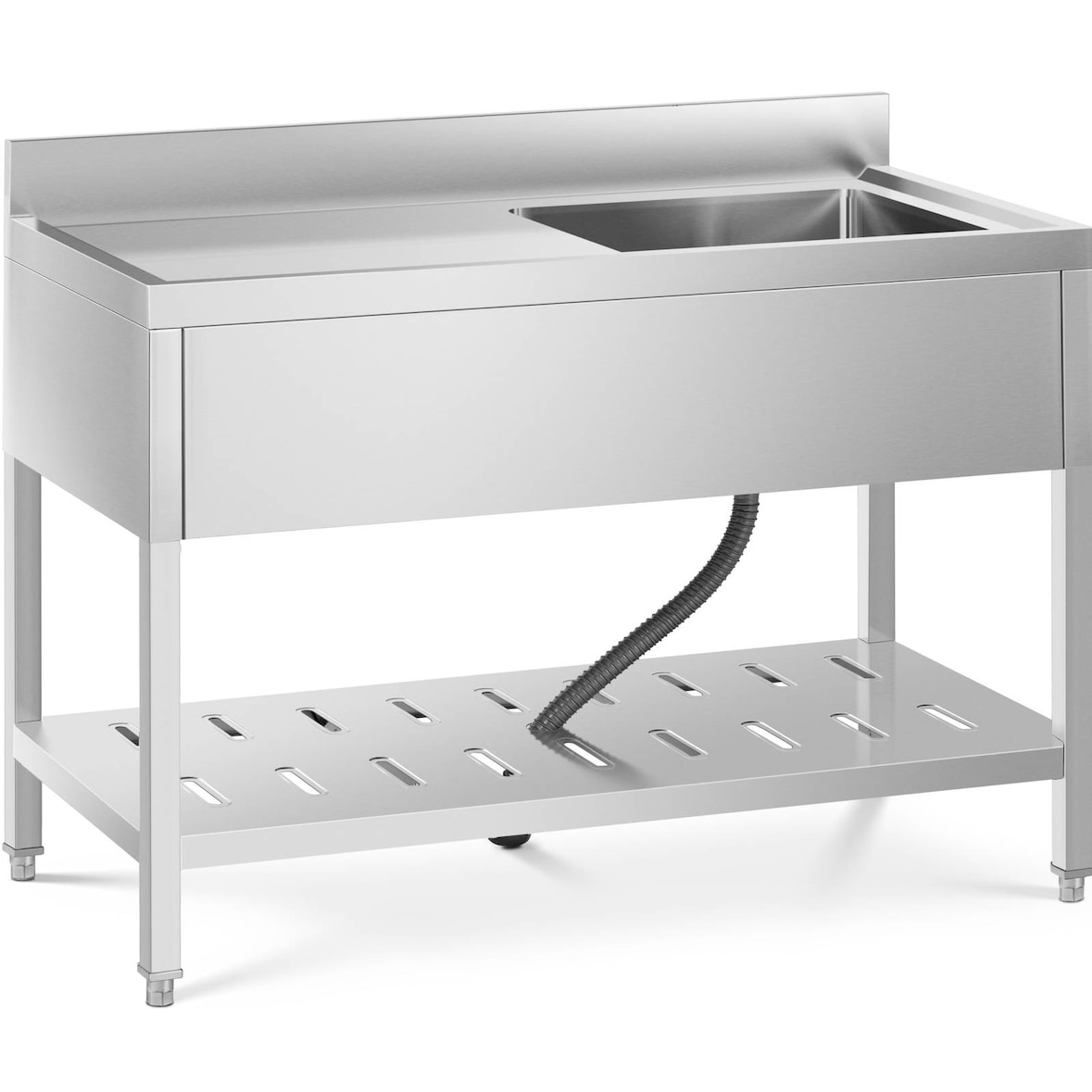 Royal Catering Fregadero industrial - 1 cubeta - acero inoxidable - 120 x 60 cm