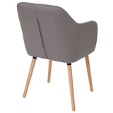 thumbnail of Décoshop26 -Cadeira de cozinha/sala de jantar com design retrô em material sintético cinza taupe com pés de madeira clara 04_0002362
