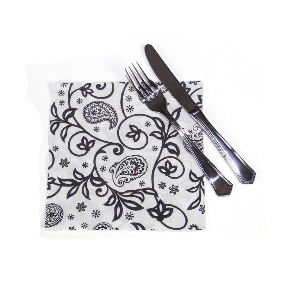 Caja 600 Servilletas Papel 40x40 Punta Punta Decoradas - Cachemir