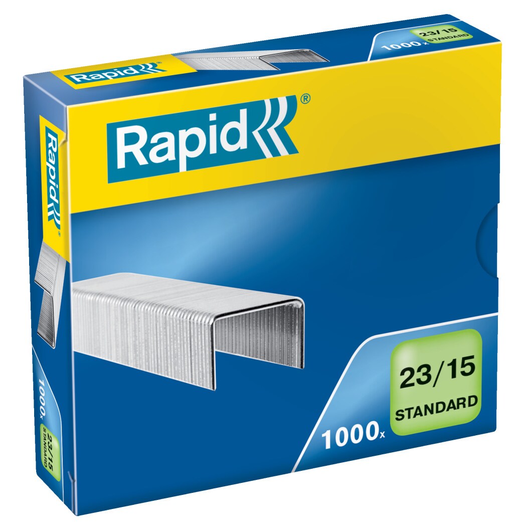 Grapas Rapid 23/15 mm. Caja 1000 Standard galvanizada. Pack de 10