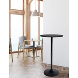 thumbnail of DELUKE® Stehtisch rund Ø 60cm BERLI Aluminium Gestell Bistrotisch Gastro Bartisch rund Hoher Tisch Hochtisch, 108x60cm HxB, Schwarz-Schwarz
