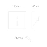 thumbnail of Beneito & Faure - Luminária embutida de LED Lao 1,5W - Sensor de presença e crepúsculo 2700K/3200K/4000K - Preto e Branco