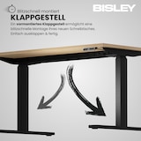 thumbnail of Bisley E-WonderTech elektrisch höhenverstellbarer Schreibtisch 140x60 cm in schwarz/weiß - Elektrischer Tisch höhenverstellbar mit Memory-Funktion