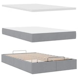 thumbnail of vidaXL Ottoman-Bett mit Matratze & LEDs Hellgrau 120x200 cm Stoff