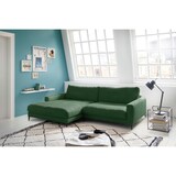 thumbnail of KAWOLA Ecksofa CARA Sofa Recamiere links Cord smaragd