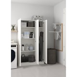 thumbnail of Dmora Armadio multiuso Beaumont, Mobile ausiliario a 3 ante, Guardaroba portascarpe, Guardaroba portascope, 109x37h180 cm, Bianco