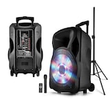 thumbnail of Enceinte mobile active à PARTY15-LED RVB USB/BT/SD/FM 800W 15"/38cm + pied