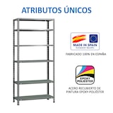 thumbnail of SimonRack Metalen stellingkast met schroeven 2000x900x300 mm, 6 niveaus, 75 kg buigpunt, Grijs - Advantage