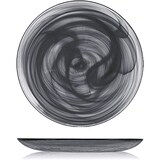thumbnail of H&H Confezione 6 Piatti Frutta Alabastro Vetro, Nero, Cm 21