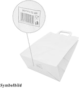 thumbnail of 250x GASTRO Papiertragetaschen 22 x 18 x  8 cm mit EAN-Code weiss