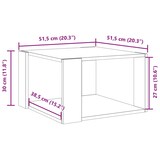 thumbnail of vidaXL Couchtisch Braun Eichen-Optik 51,5x51,5x30 cm Holzwerkstoff