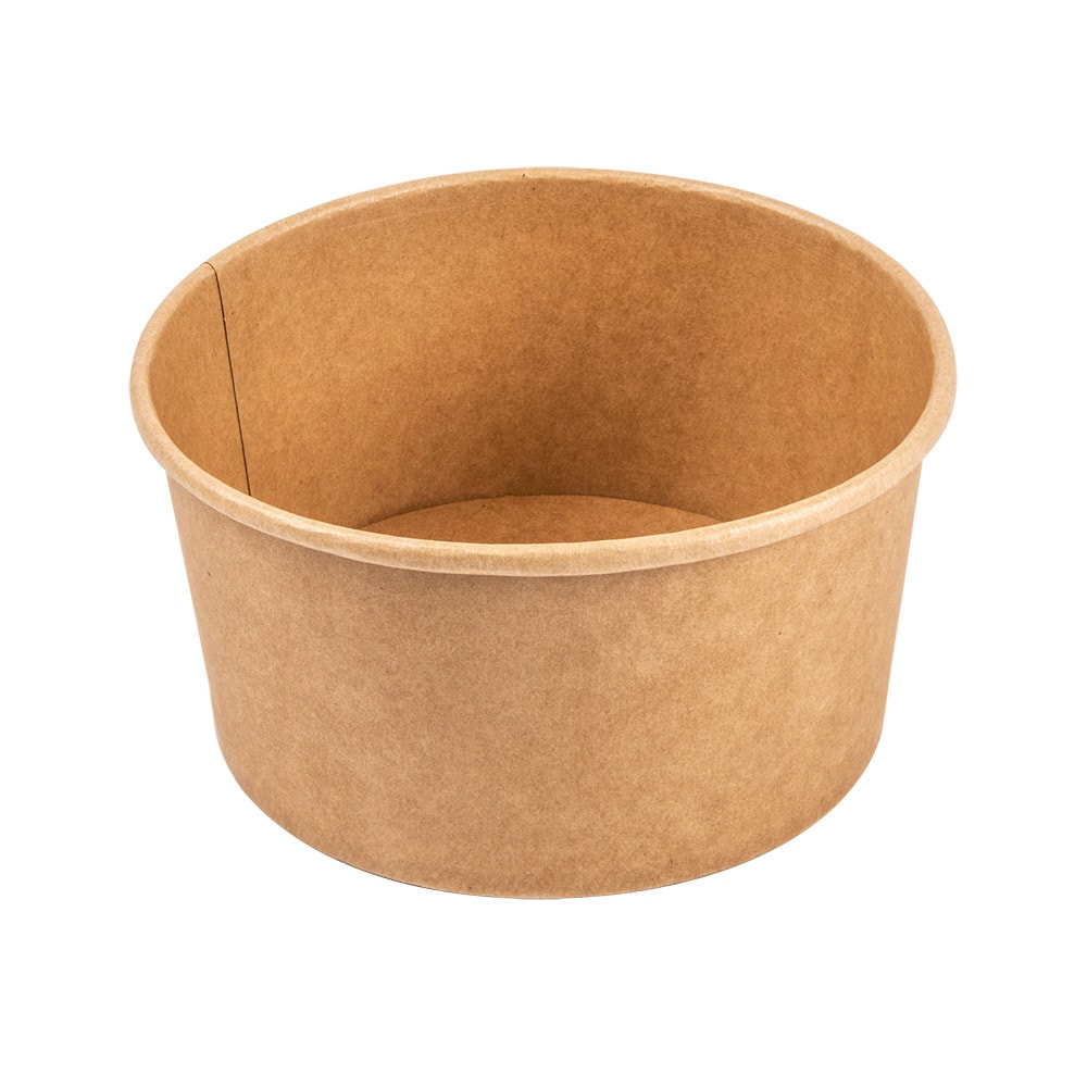 Ensaladeras 1000 Ml 320 + 18 Pe G/M2 Ø15/12,9X8 Cm Natural Kraft (300 Unidades)
