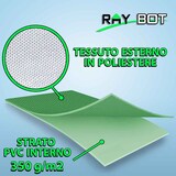 thumbnail of RAY BOT Gazebo pieghevole 3x3 blu gambo 40x40 senza laterali. PVC 350g