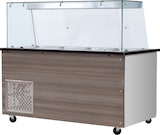 thumbnail of Skyrainbow SNACK-Line, Kalte Theke, 6x GN1/1, Granit Star Galaxy schwarz, 223x82x85.5 Glasaufbau Klarglas mit Zwischenablage, H=496mm