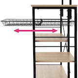 thumbnail of tectake Etagère de cuisine Crawley réglable en hauteur 90x40x131,5cm - Bois clair industriel, Chêne Sonoma -404755