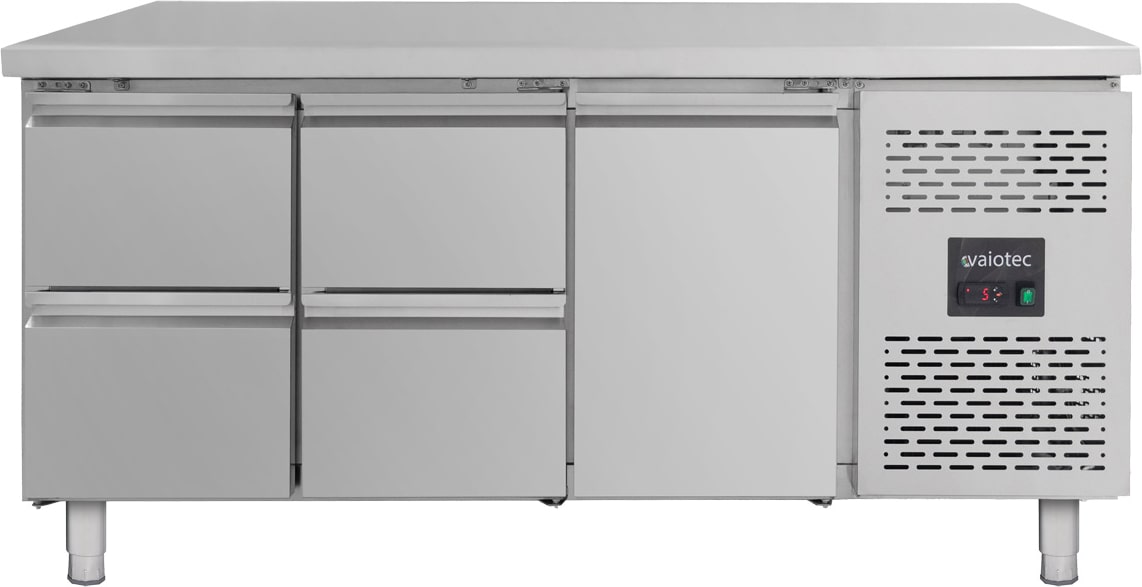 vaiotec Kühltisch / 1 Tür & 4 Schubladen - Monoblock, 1795 x 700 mm