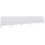 thumbnail of Helloshop26 - Brises-vue paravent 5 panneaux tissu 600 x 160 cm blanc sable 02_0008825