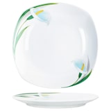 thumbnail of 6x White Calla Speiseteller Porzellan 6 Pers Platte groß floral Essteller Blume