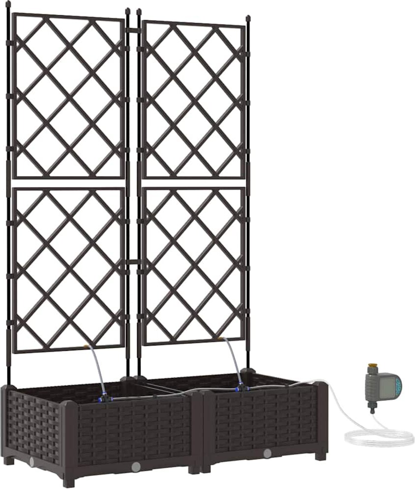 vidaXL Gartenpflanzer Braun 80 x 40 x 126 cm Stahl