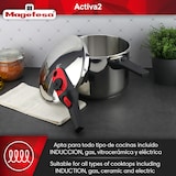 thumbnail of Magefesa Activa2 - Set de Ollas Express Rápidas 3 + 6L, Acero Inoxidable 18/10, 2 Programas de Cocción, Apta para Todo Tipo de Cocinas, Inducción