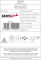 thumbnail of SemyTop PP Big Bag - weiß - 90x90x90 cm - SWL 1000kg, SF 5:1 - 4 Hebeschlaufen
